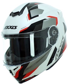 Мотоциклетный шлем Axxis Storm SV Drone A5, XL, белый/красный