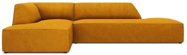 Kampinė sofa Micadoni Home Ruby Modular 4 Seats, aukso, kairinė, 273 x 180 cm x 69 cm