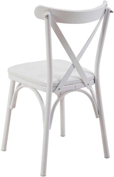 Ēdamistabas komplekts Kalune Design OLV-AC-TK9, balts/koka