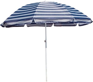 Päikesevari Happy Green Beach Umbrella, 2300 mm, sinine/valge