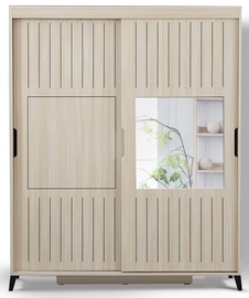 Riidekapp Kalune Design Pasific Home Fuga 180, tamm, 180 cm x 60 cm x 216 cm, peegliga