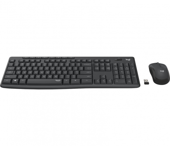 Клавиатура Logitech MK295 Silent Combo Graphite EN, черный, беспроводная