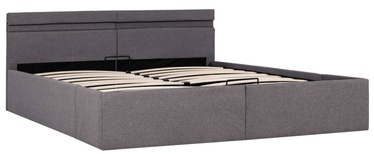Кровать VLX With LED 285628, серый, 211x168 см, с решеткой