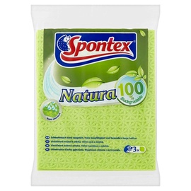 Ткань Spontex Natura, зеленый, для кухни, 3 шт.