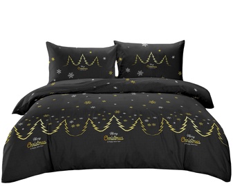 Рождественский комплект постельного белья PGJ-01, золотой/черный, 200x220 cm