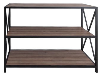 Konsolinis staliukas Kalune Design Zena, juodas/riešuto, 94 cm x 40 cm x 65 cm