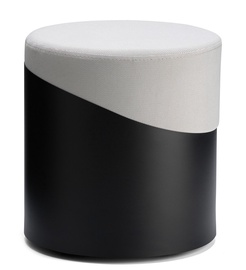 Пуф Kalune Design Nar, черный/светло-серый, 37 см x 37 см x 40 см