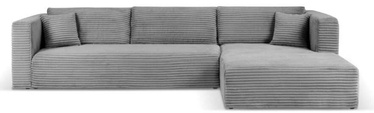 Stūra dīvāns Micadoni Home Diego, pelēka, labais, 340 x 180 cm x 85 cm