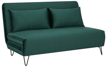 Dīvāns Zenia Velvet, zaļa, 90 x 141 cm x 81 cm