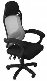 Biroja krēsls Top E Shop Oscar, 61 x 64 x 115 - 125 cm, melna/pelēka
