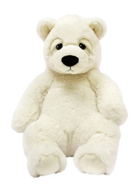 Mīkstā rotaļlieta Aurora Sluuumpy Polar Bear, balta, 29 cm
