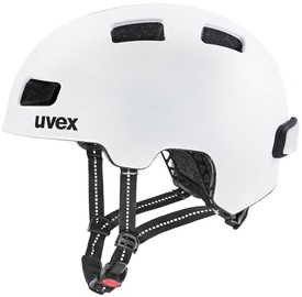 Ķivere velobraukšanai universāls Uvex City 4, balta/melna, 55-58 cm