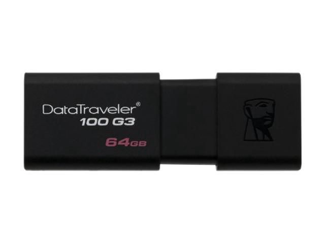 USB-накопитель Kingston DT100G3, черный, 64 GB