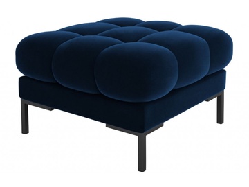 Пуф Micadoni Home Mamaia Velvet, синий/черный/темно-синий, 60 см x 60 см x 41 см