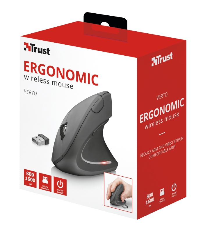 trust verto ergonomic mouse