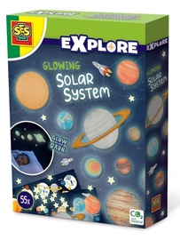 Uzlīme SES Creative Glowing Solar System 25123, daudzkrāsaina