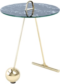 Kafijas galdiņš Kayoom Pendulum 525, zelta/melna, 46 cm x 46 cm x 60 cm