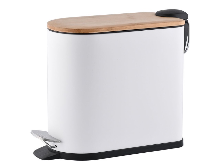 Prügikast Domoletti T-T2105MB, valge, 5 l, 38 cm x 16 cm