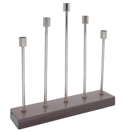 Küünlahoidja Kayoom Art Deco 525 QLI94-GRY, raud, 40 cm, hõbe/hall
