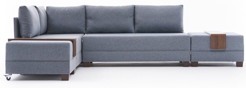 Stūra dīvāns Hanah Home Fly 825BLC2670, zila, kreisais, 280 x 210 cm x 70 cm