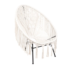 Atzveltnes krēsls Homla Acapulco Bliss Macrame, bēša, 93 cm x 73 cm x 85 cm
