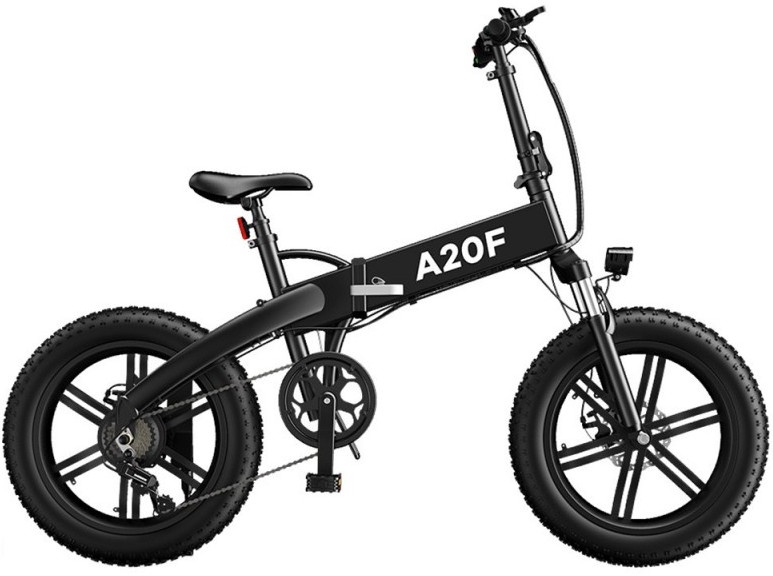 Elektriskais velosipēds ADO A20F+, 20", 500 W, 10.4 Ah, melna