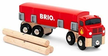 Bērnu rotaļu mašīnīte Brio Lumber Truck 33657, sarkana