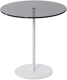 Kafijas galdiņš Kalune Design Chill-Out, balta/tumši pelēka, 50 cm x 50 cm x 50 cm
