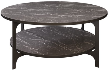 Журнальный столик Kalune Design Versy, черный, 90 см x 90 см x 36.8 см