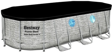 Бассейн каркасный Bestway Power Steel Vista Series 56716, серый, 13430 л