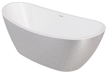 Vann, teisaldatav Besco Ayla Glam Silver, 170 cm x 80 cm x 68 cm, ovaalne