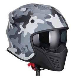 Mootorratta kiiver Vito Bruzano Camo, M, must/hall