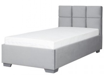 Кровать одноместная Bodzio Sawona SAW90-BM-P8, 90 x 200 cm, серый, с решеткой