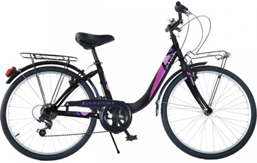 Велосипед городской Aurelia Summertime, 26 ″, черный/фиолетовый
