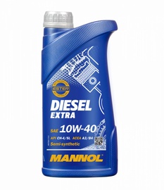 Машинное масло Mannol Diesel Extra 10W - 40, полусинтетическое, для легкового автомобиля, 1 л