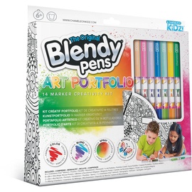 Flomāsteri Blendy Pens Art Portfolio, divpusējs, 14 gab.