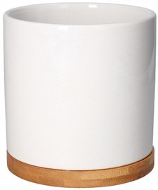 Puķu pods Ceramic Pot, brūna/balta, Ø 130 mm
