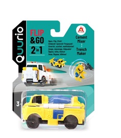 Rotaļlietu smagā tehnika Quurio Flip & Go Cement Mixer EU463875-02, dzeltena