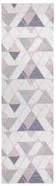 Paklāja celiņš Hakano Vinea Geometric 2, rozā/pelēka/krēmkrāsa, 250 cm x 70 cm
