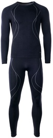 Термобелье, мужские Hi-Tec Ikar Set Met, черный/серый, L, 2 шт.