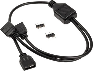 Кабель Kolink ARGB 1-2 Splitter 3-Pin ARGB (+5V/​DATA/​GND), 2 x 3-Pin ARGB (+5V/​DATA/​GND), 0.3 м, черный