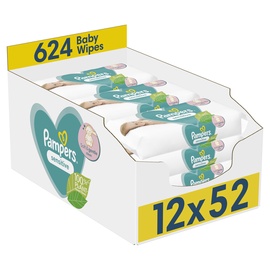 Drėgnos servetėlės Pampers Sensitive, 624 vnt.