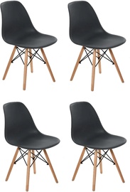 Стул для столовой OTE Vigo, темно-серый, 39 см x 46 см x 82 см, 4 шт.
