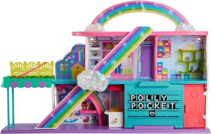 Комплект Mattel Polly Pocket Sweet Adventures Rainbow Mall HHX78