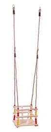 Деревянные качели Swings, 30 см, коричневый/красный/желтый