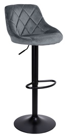 Bāra krēsls eHokery Cydro Black TOH2473, matēts, melna/pelēka, 37 cm x 47 cm x 85 - 105 cm