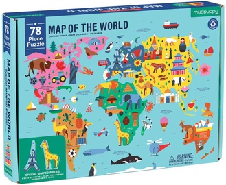 Пазл Mudpuppy Map Of The World MP60846, 78 шт.