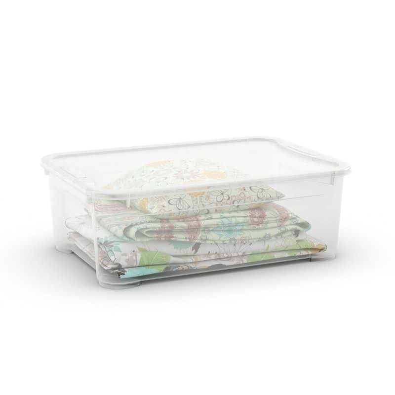 Kaanega hoiukarp, esemete hoidmiseks Curver T Box, 32 l, läbipaistev, 55.5 x 39 x 19 cm, l