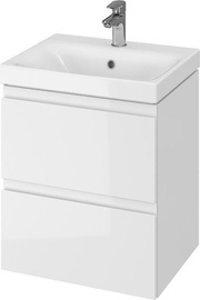 Шкафчик для ванной с раковиной Cersanit Moduo, белый, 39.7 см x 49.4 см x 62 см