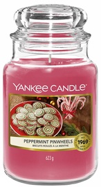 Svece aromātiskā Yankee Candle Peppermint Pinwheels, 110 - 150 h, 623 g, 168 mm x 107 mm